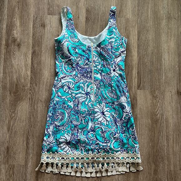 Lilly Pulitzer Blue Paisley Mini Dress - Picture 8 of 8